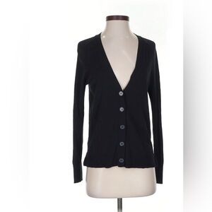 Black Button-Up Women's Sweater Size M